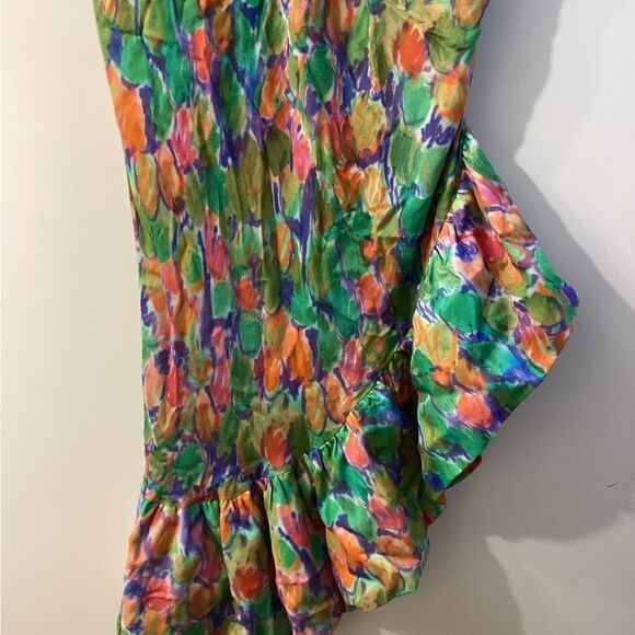 Anthropologie Hope For Flowers Asymmetrical Slim Floral Multicolor Skirt XL‎ - Picture 11 of 16